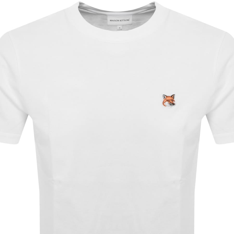 Maison Kitsune Fox Head Patch T Shirt White | Mainline